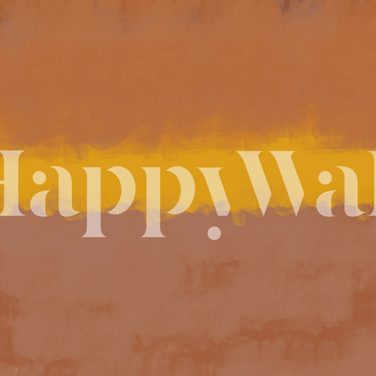 Abstract wallpaper in brown and yellow hues with brushstroke patterns