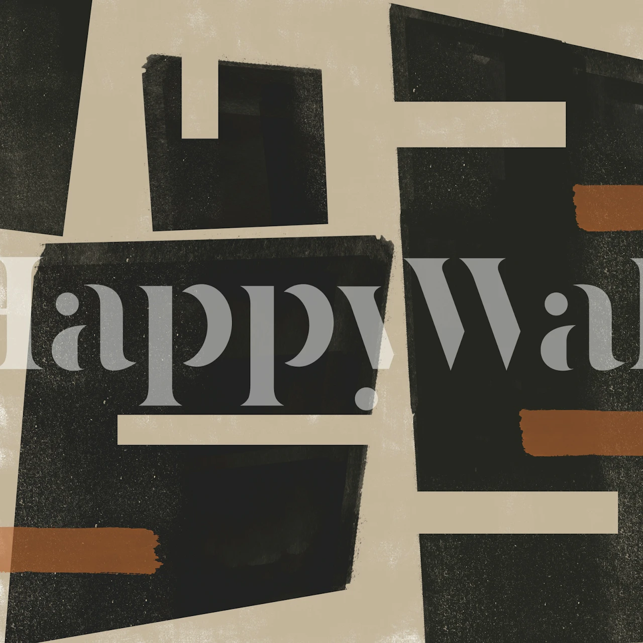 Modern Geo Shapes wallpaper in a room