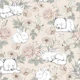 Sleeping Woodland - peach - pattern