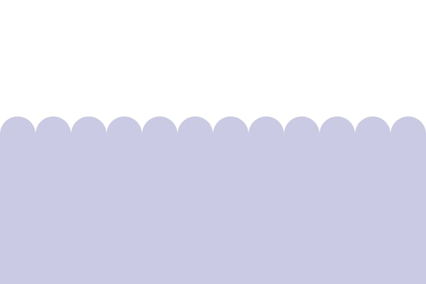Lilac and White Scallop