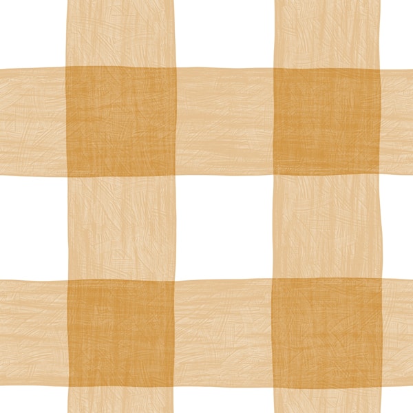 Painted Gingham Ochre Orange Gold Sand Checks