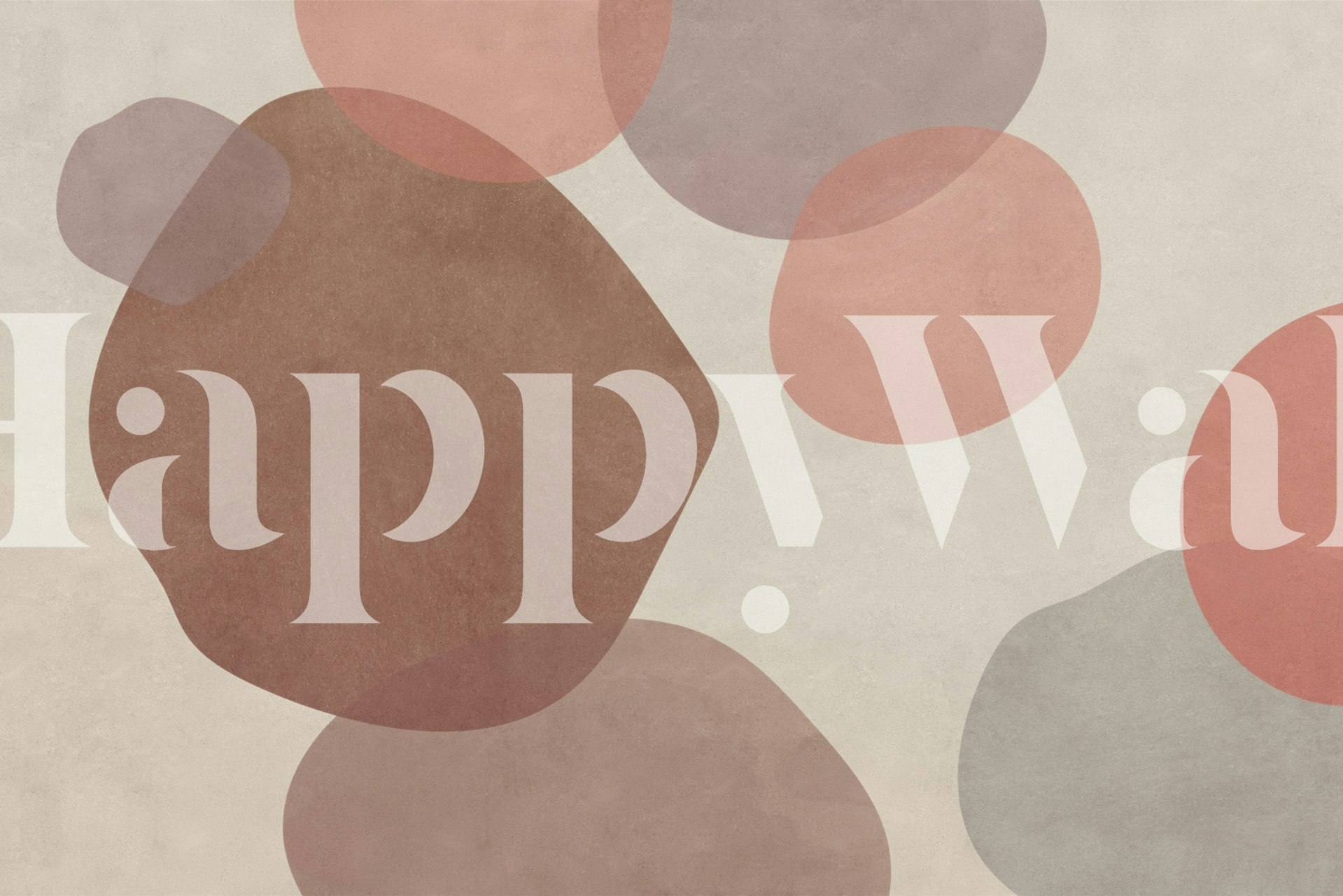 Abstract curved shapes in soft earthy tones wallpaper