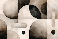 Earthy Curved Shapes papel de parede