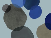 Grey Blue Curved Shapes tapety