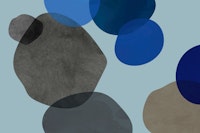 Grey Blue Curved Shapes tapetit