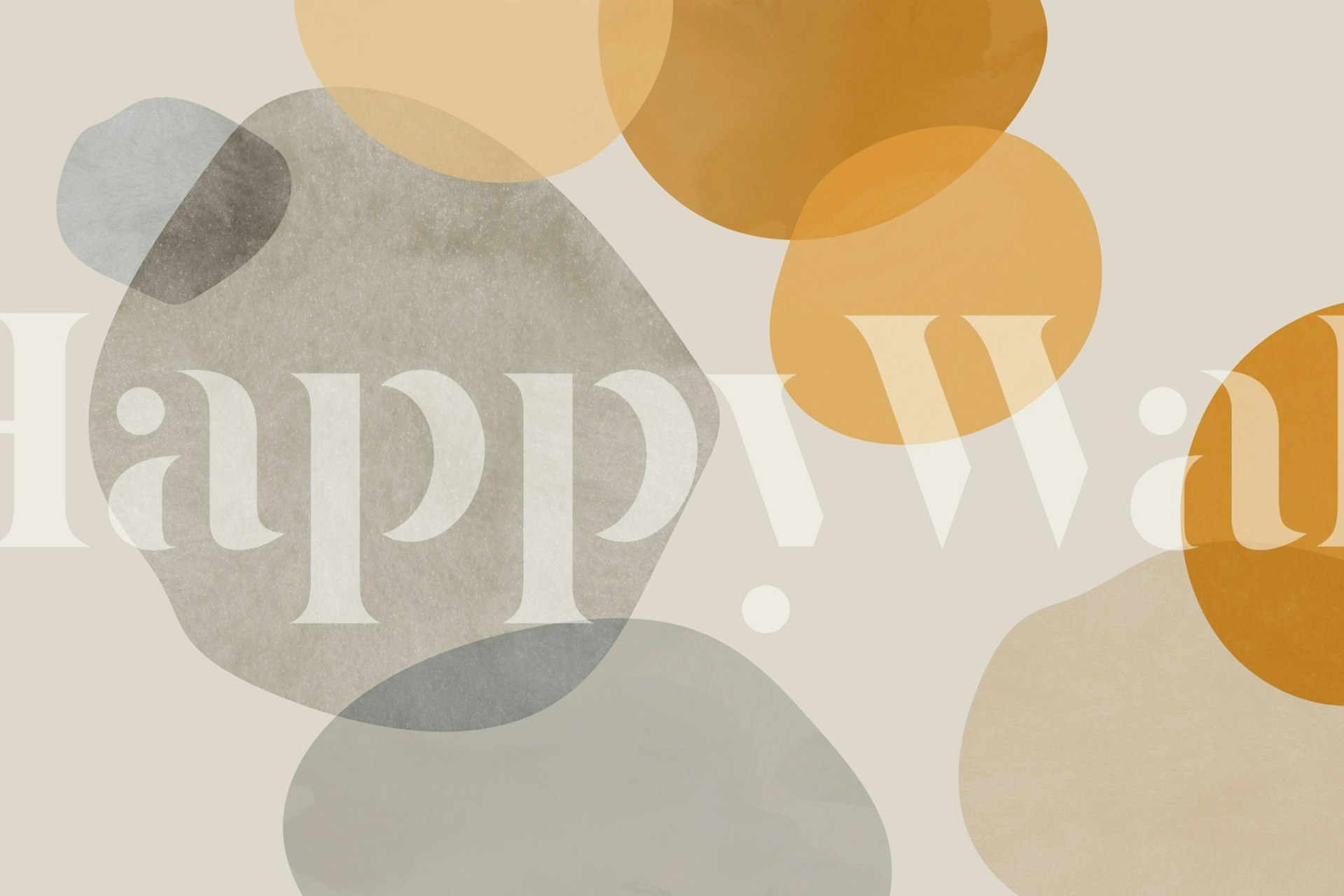 Muted Curved Shapes Tapete in einem Raum