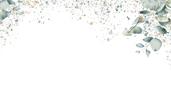 Eucalyptus and watercolor splashes