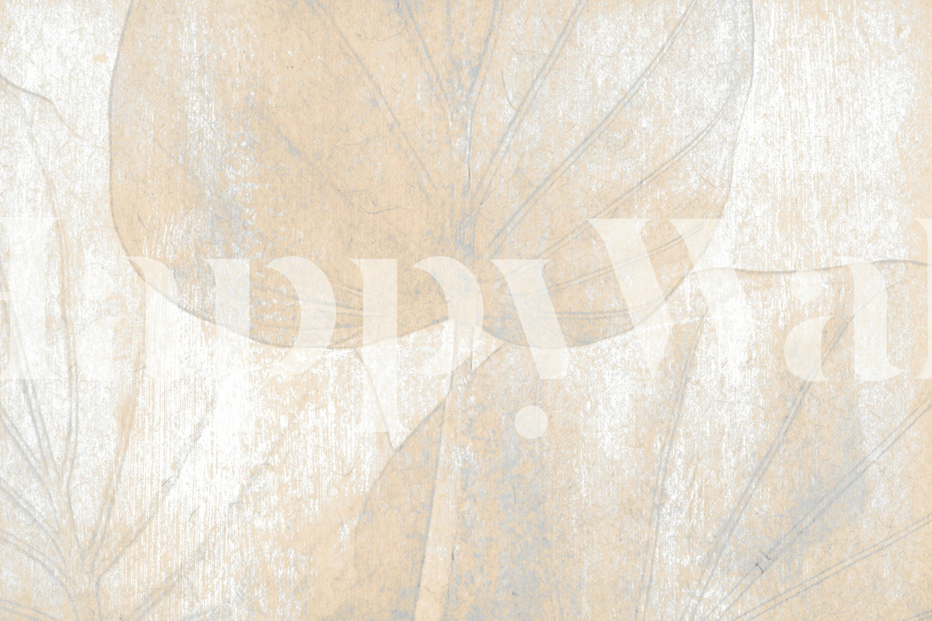 Papel pintado Soft Washed Tropical Leaf en una habitación