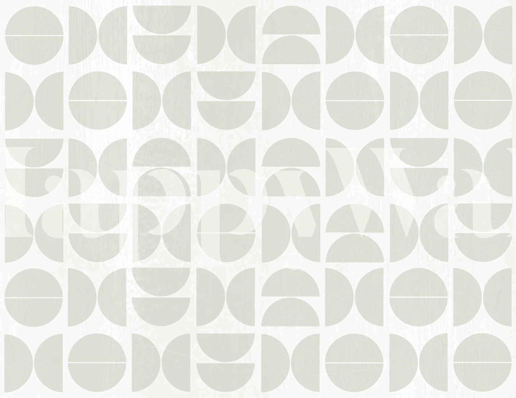 Washed out mid-century Bauhaus wallpaper in a room