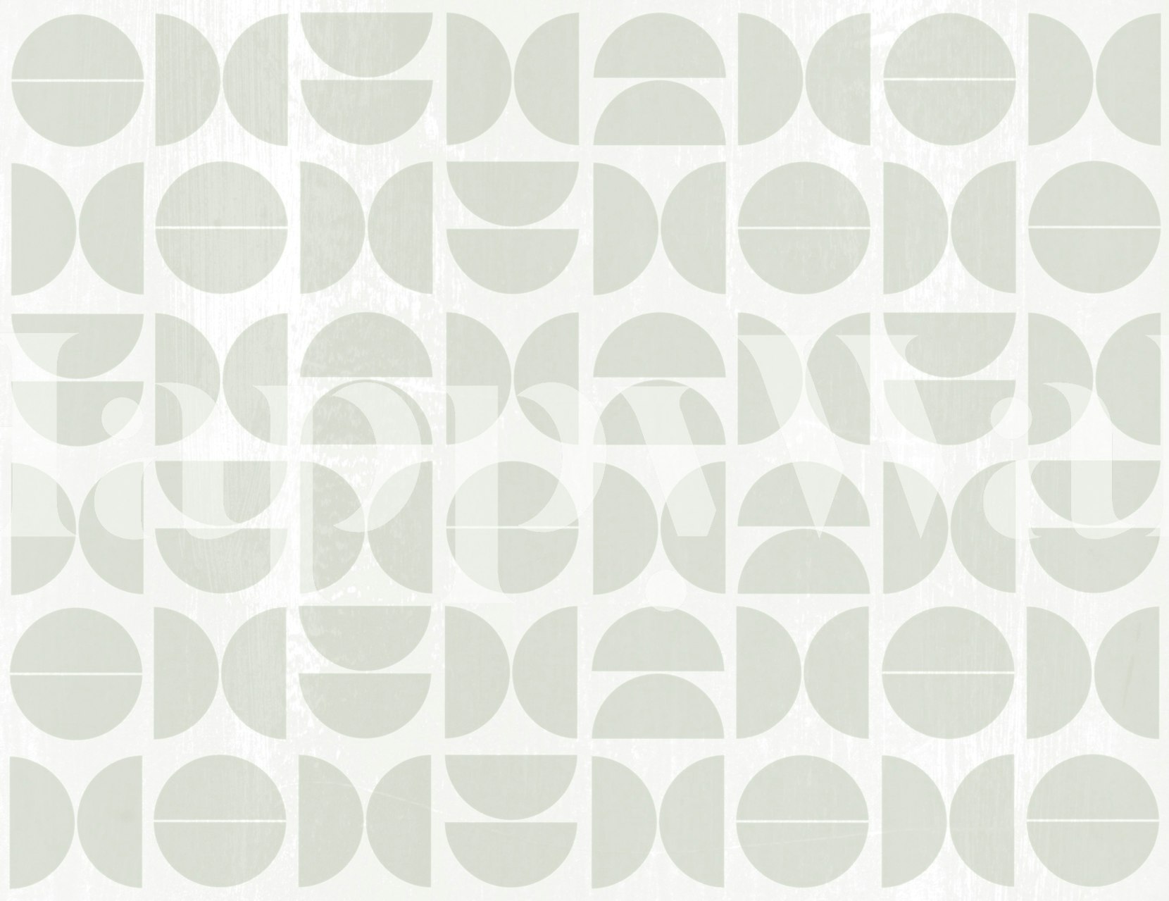 Washed out mid-century Bauhaus wallpaper in a room