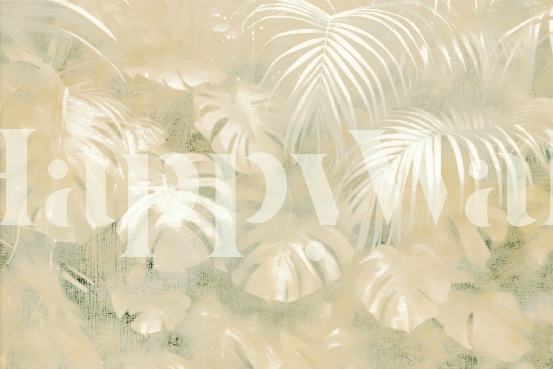 Tropical Rainforest Washed Out papier peint dans une pièce