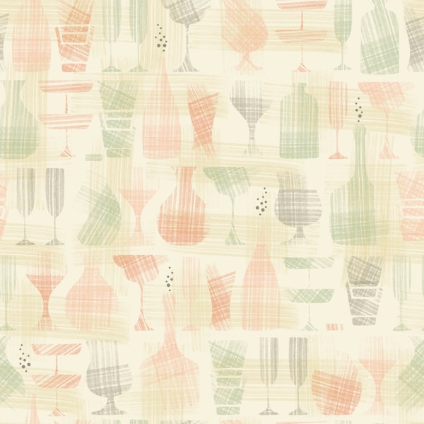 Drinking glasses and bottles large – beige