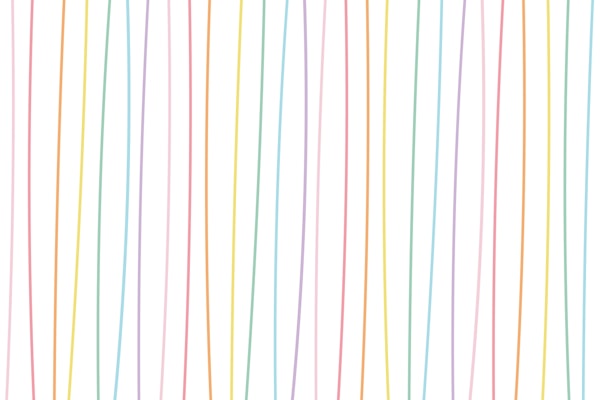 Pastel Rainbow Stripes Hand Drawn