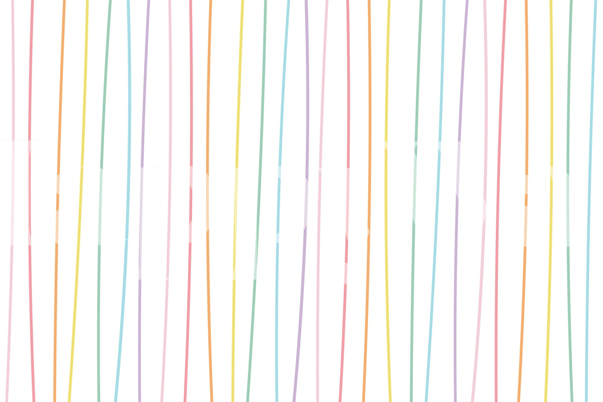 Pastel Rainbow Stripes Hand Drawn wallpaper in een kamer