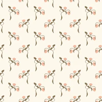 Peony flowers medium – pink and cream wallpaper