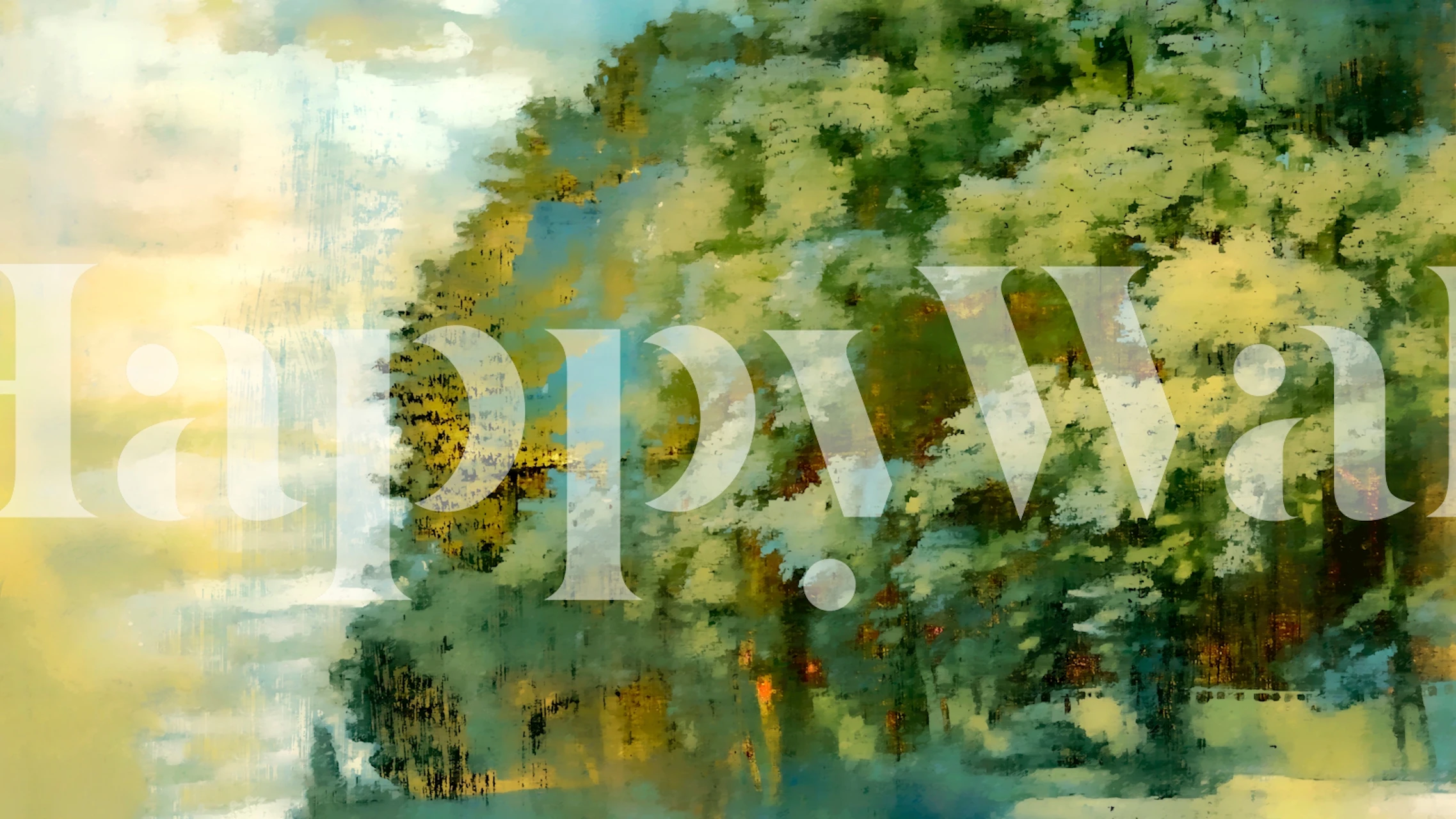 Forest Wabi Sabi wallpaper in a room