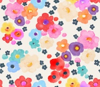 WATERCOLOR DRIP FLOWERS tapete