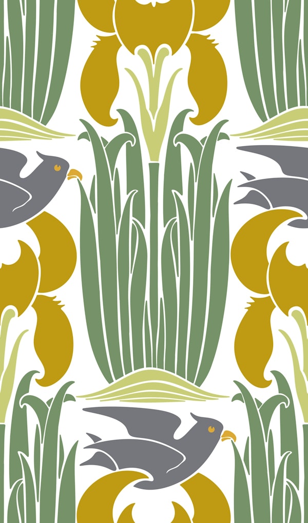 Vintage Art Nouveau Merle pattern smaller