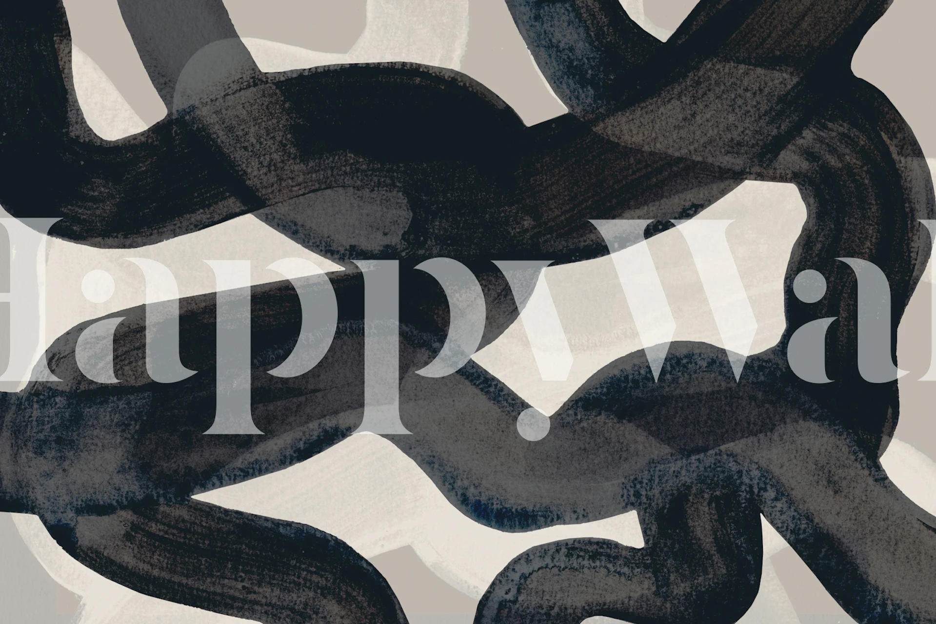 Abstract Brush Strokes 65 carta da parati in una stanza