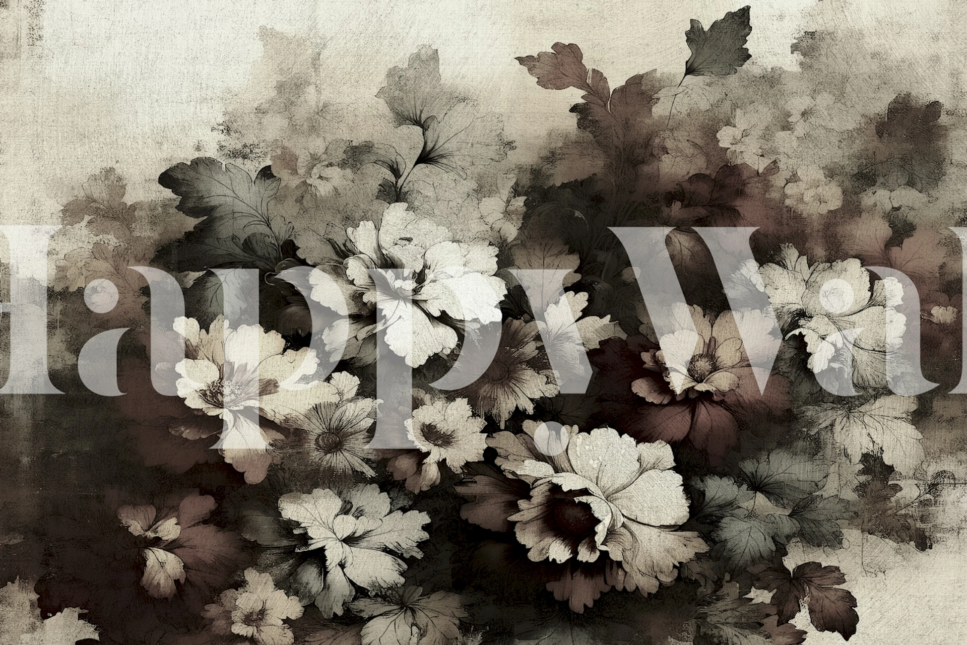 Autumn Garden Grunge tapetti huoneessa