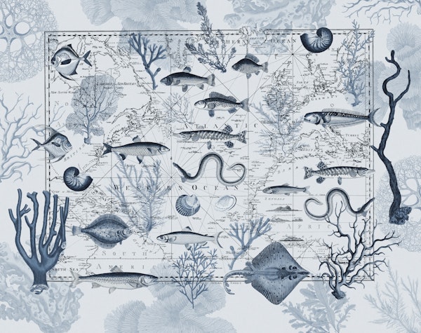 Vintage Map Maritime Ocean Adventure