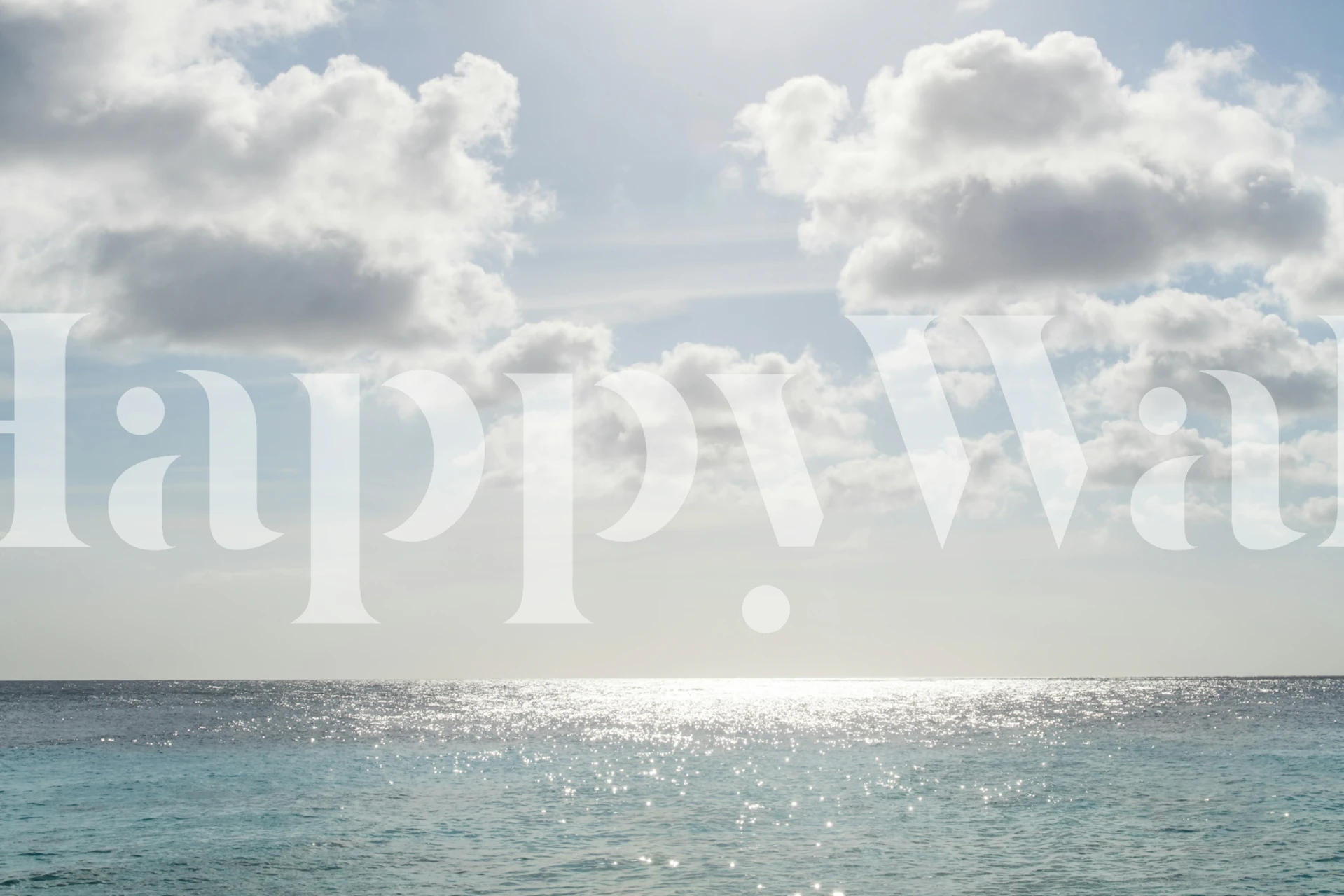 Dreamy ocean wallpaper design in a room