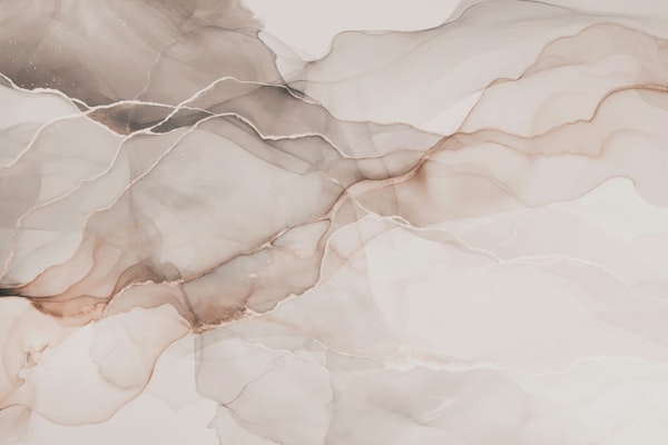 Inky Transparency Abstract Marble Flow Beige