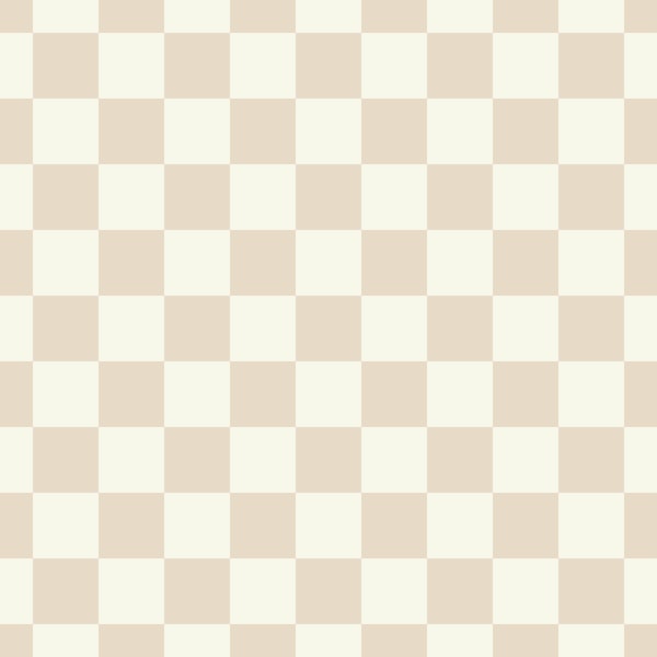 Classic check plaid medium – beige and white