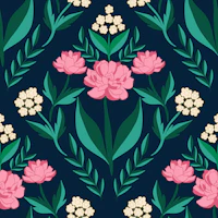 High contrast Moody peonies whimsy gothic tapetit