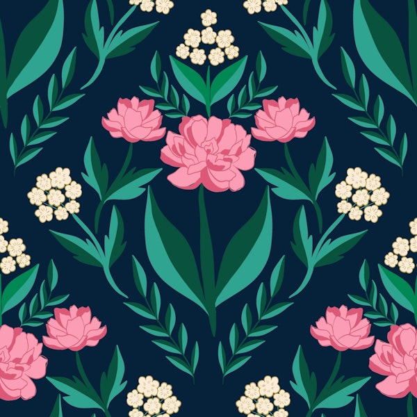 High contrast Moody peonies whimsy gothic