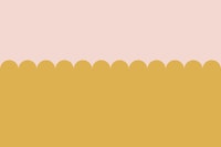 Boho Two-Toned Scallop Mustard Pink tapete
