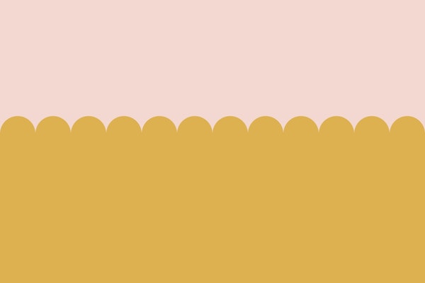 Boho Two-Toned Scallop Mustard Pink