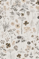 Swedish Midsummer Wildflower Meadow Beige tapet