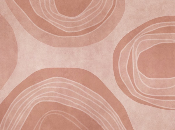 Delicate Line Circles Peach Passion