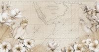 The Cockatoos Tropical Journey Floral Map wallpaper