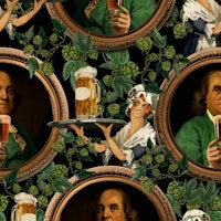 Cheers With Beer to History Benjamin Franklin tapete