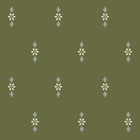 Nostalgic flowers medium - green and blue papel pintado