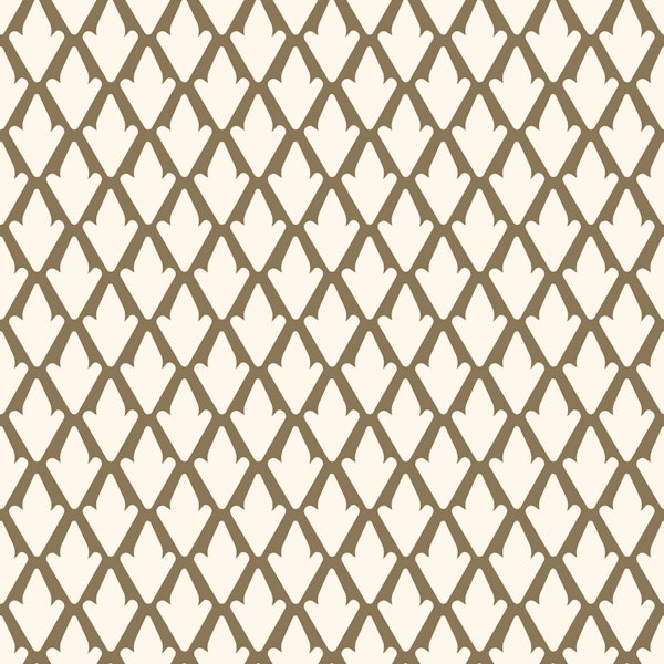 Geometric diamond leaves medium – brown