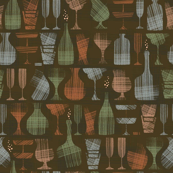 Drinking glasses and bottles XL – dark brown