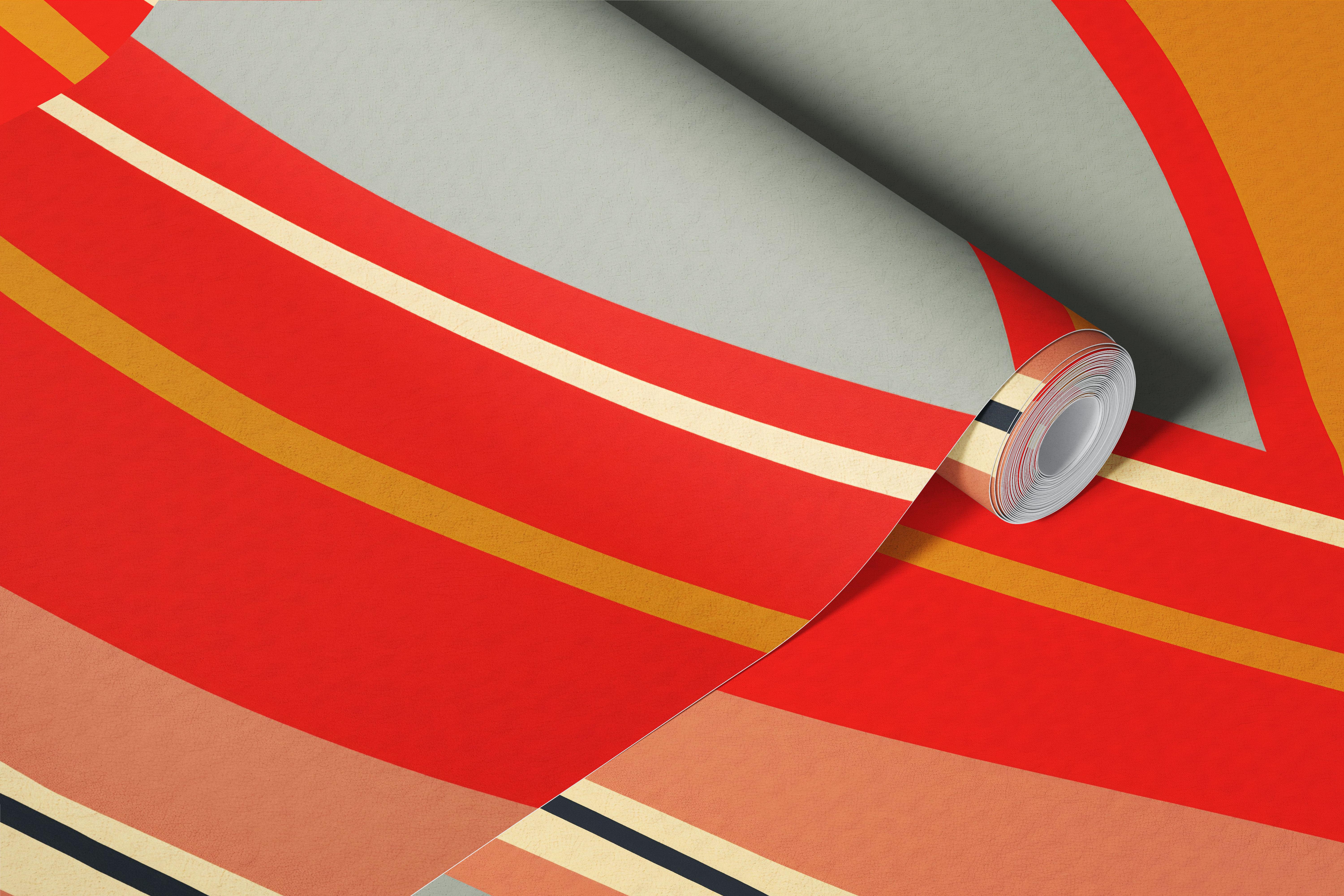 Psychedelic retro Shapes tapet i et rom