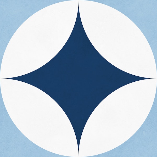 Blue geometric pattern 3