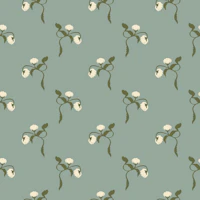 Peony flowers large – blue and beige wallpaper