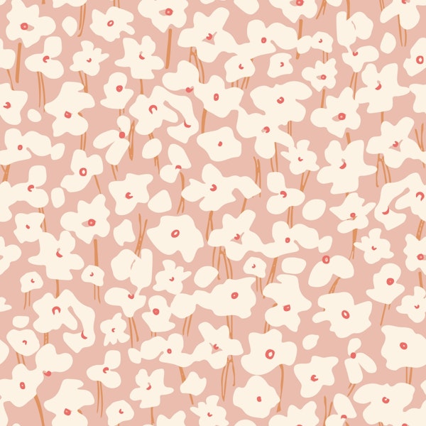 Floral Pattern Anna blush pink