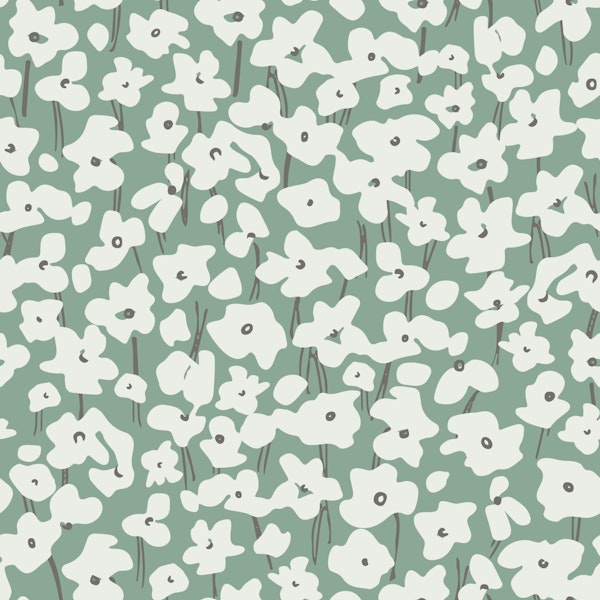 Floral Pattern Anna sage green