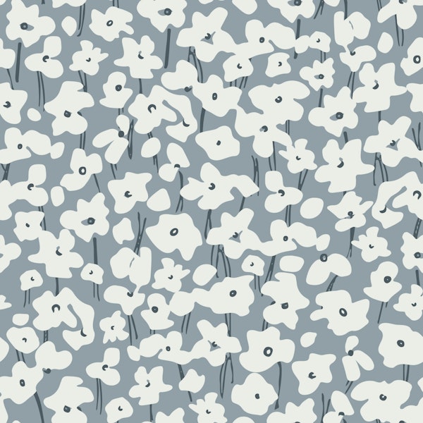 Floral Pattern Anna moody blue