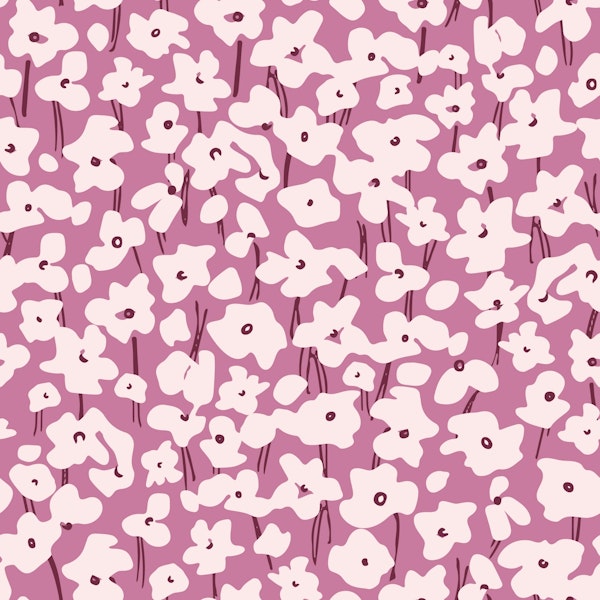 Floral Pattern Anna fuchsia pink