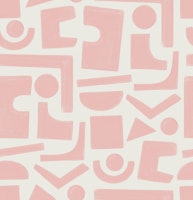 Geometric Abstraction Shapes Blush Pink Paint tapet