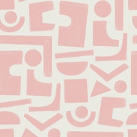 Geometric Abstraction Shapes Blush Pink Paint tapet