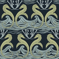Vintage Art Nouveau Seahorses 1b carta da parati