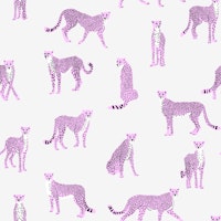 Pink Cheetah on White Smoke tapete